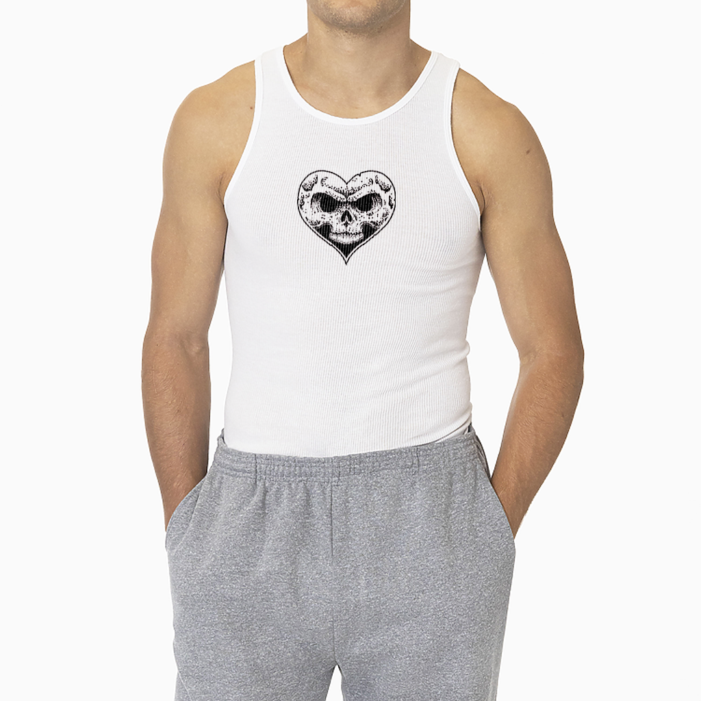 Heartskull Ribbed Tank Top