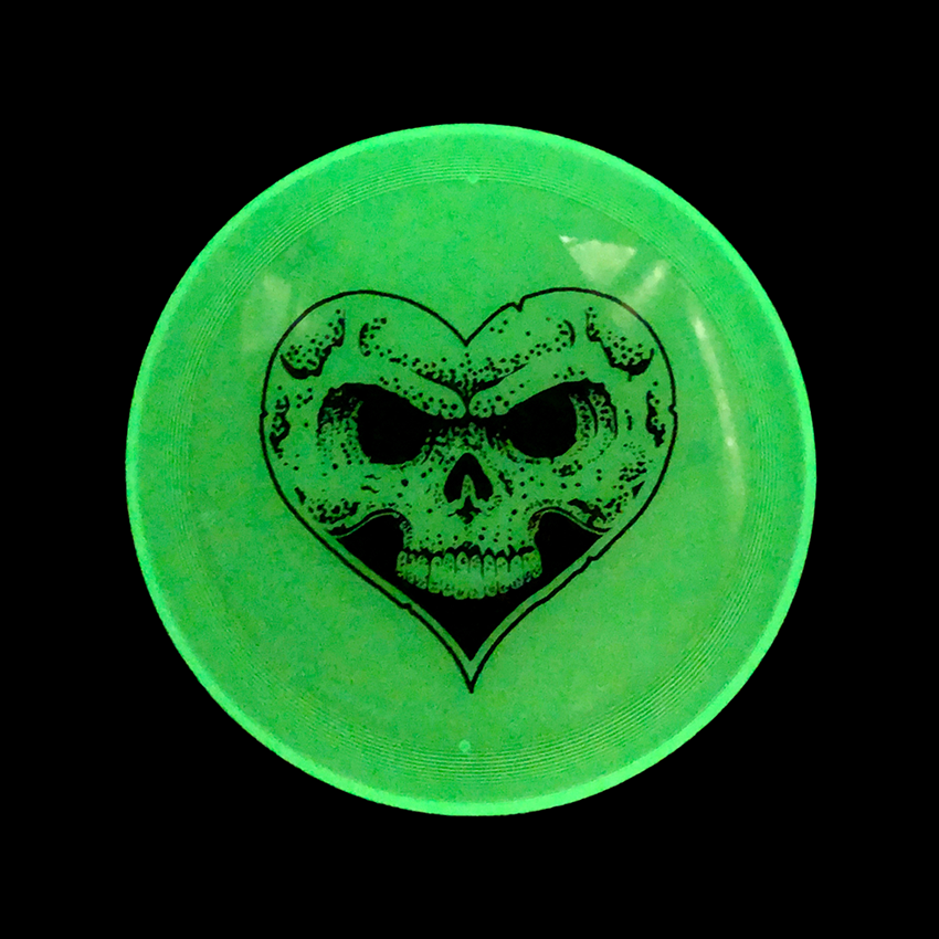 Heartskull Glow-In-The-Dark Frisbee